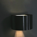 Luminaire mural MURO haut bas, rond, réglable G9 IP20, acier brossé gradable