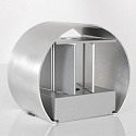 Luminaire mural MURO haut bas, rond, réglable G9 IP20, acier brossé gradable