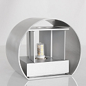 Luminaire mural MURO haut bas, rond, réglable G9 IP20, acier brossé gradable