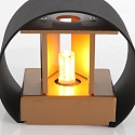 Steinhauer wall luminaire MURO up / down, round, adjustable G9 IP20, black matt dimmable