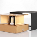 Steinhauer wall luminaire MURO up / down, square, flat, adjustable G9 IP20, black matt dimmable