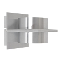 Steinhauer wall luminaire MURO up / down, square, cylindrical, adjustable G9 IP20, steel brushed dimmable