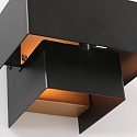 Steinhauer wall luminaire MURO 1-fold, square, direct / indirect G9 IP20, black matt dimmable