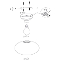 Steinhauer ceiling luminaire REFLEXION E27 IP20, black dimmable