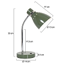 Steinhauer Lampe de table SPRING inclinable E27 IP20, vert 