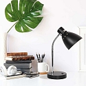 Steinhauer Lampe de table SPRING inclinable E27 IP20, noir  