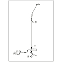 floor lamp DAPHNE 1 flame IP20, steel dimmable
