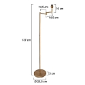 Mexlite floor lamp BELLA E27 IP20, dimmable