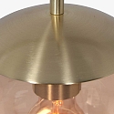 Steinhauer Luminaire � suspension BOLLIQUE rond E27 IP20, ambre, laiton, noir  gradable