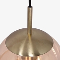 Steinhauer Luminaire � suspension BOLLIQUE rond E27 IP20, ambre, laiton, noir  gradable
