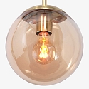 Steinhauer Luminaire � suspension BOLLIQUE rond E27 IP20, ambre, laiton, noir  gradable