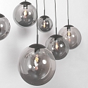 Steinhauer Luminaire � suspension BOLLIQUE 6 flammes E27 IP20, noir  gradable