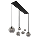 Steinhauer Luminaire � suspension BOLLIQUE 6 flammes E27 IP20, noir  gradable