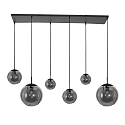 Steinhauer Luminaire � suspension BOLLIQUE 6 flammes E27 IP20, noir  gradable