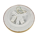 Steinhauer ceiling luminaire FLADY up / down IP20, gold dimmable