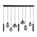 Steinhauer Luminaire à suspension REFLEXION 9 flammes GU10 + E27 IP20, noir gradable