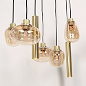 Steinhauer Luminaire à suspension REFLEXION 9 flammes GU10 + E27 IP20, laiton gradable