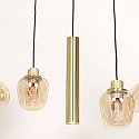Steinhauer Luminaire à suspension REFLEXION 9 flammes GU10 + E27 IP20, laiton gradable