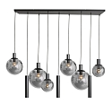 Steinhauer Luminaire à suspension BOLLIQUE 9 flammes GU10 + E27 IP20, noir gradable