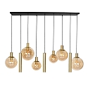 Steinhauer pendant luminaire BOLLIQUE 9 flames GU10 + E27 IP20, brass dimmable