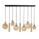 Steinhauer pendant luminaire BOLLIQUE 9 flames GU10 + E27 IP20, brass dimmable