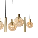 Steinhauer pendant luminaire BOLLIQUE 9 flames GU10 + E27 IP20, brass dimmable