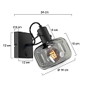 Luminaire mural GLASLIC pivotant, rotatif E27 IP20, noir gradable