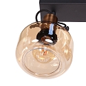 Steinhauer Luminaire mural GLASLIC à 2 flammes, pivotant, rotatif E27 IP20, bronze, noir gradable