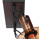 Steinhauer Luminaire mural GLASLIC à 2 flammes, pivotant, rotatif E27 IP20, bronze, noir gradable