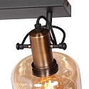 Steinhauer Luminaire mural GLASLIC à 2 flammes, pivotant, rotatif E27 IP20, bronze, noir gradable