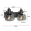 Steinhauer Luminaire mural GLASLIC à 2 flammes, pivotant, rotatif E27 IP20, noir gradable
