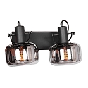 Steinhauer Luminaire mural GLASLIC à 2 flammes, pivotant, rotatif E27 IP20, noir gradable