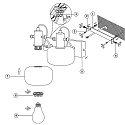 Steinhauer Luminaire mural GLASLIC à 2 flammes, pivotant, rotatif E27 IP20, noir gradable