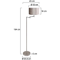 Mexlite floor lamp BELLA E27 IP20, dimmable