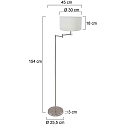 Mexlite floor lamp BELLA E27 IP20, dimmable