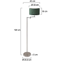 Mexlite floor lamp BELLA E27 IP20, dimmable