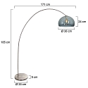 Mexlite Lampadaire SOLVA E27 IP20, gradable