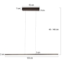 Steinhauer Luminaire à suspension BANDE IP20, gradable