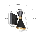 anne light & home Luminaire mural PRETO GU10 IP20, gradable