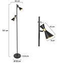 anne light & home floor lamp PRETO GU10 IP20, dimmable