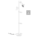 anne light & home floor lamp PRETO GU10 IP20, dimmable
