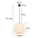 anne light & home pendant luminaire SABLE E27 IP20, dimmable