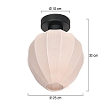 Mexlite Luminaire de plafond BLOEBA E27 IP20, gradable