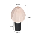 Mexlite Lampe de table BLOEBA E27 IP20, gradable
