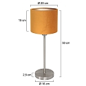 Mexlite Lampe de table NOOR E27 IP20, gradable