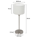 Mexlite Lampe de table NOOR E27 IP20, gradable