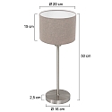 Mexlite Lampe de table NOOR E27 IP20, gradable