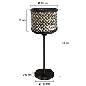 Mexlite Lampe de table NOOR E27 IP20, gradable