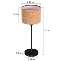 Mexlite table lamp NOOR E27 IP20, dimmable