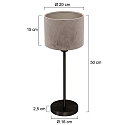 Mexlite Lampe de table NOOR E27 IP20, gradable